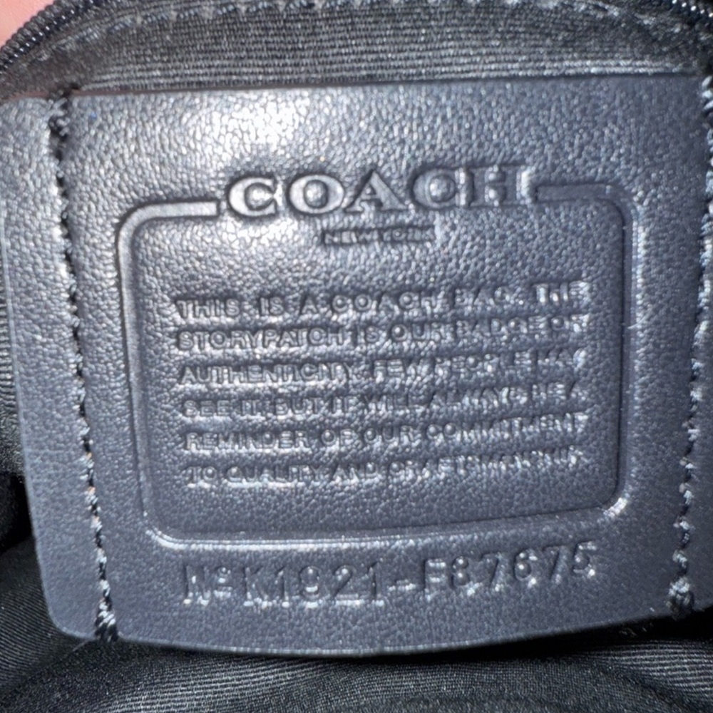 Coach Elle Black Leather Backpack with Gold Accents Like New - Picture 3 of 4